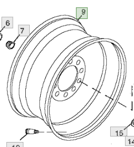 ARKA TEKER JANTI (Rear Wheel, 12 X 24) AN274232