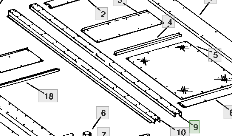  İLAVE ARA UZUN ŞASE (Basket Lid and Top Channel) AN274748
