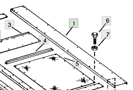 İLAVE SEPET SAĞ DİREK (Upper Extension Channel, Ride Side) N278611