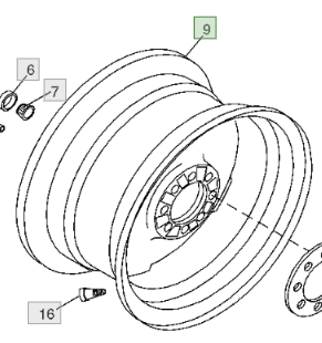 ARKA JANT (İNCE) (9970) (Rear Wheel, 8 X 24) AN275910